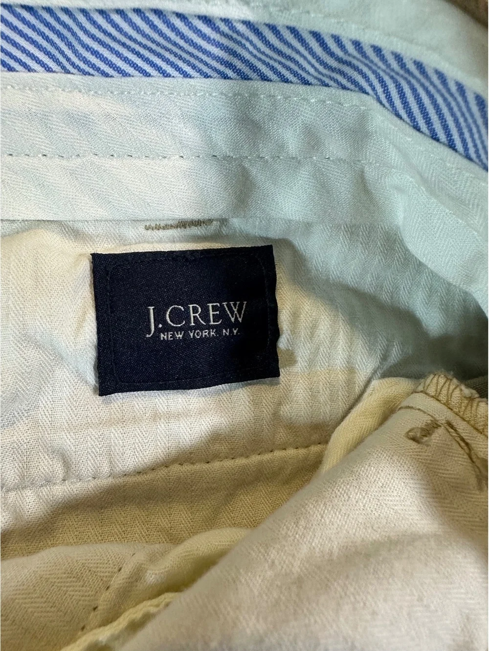 J.Crew Men's Classic Fit Khaki Pants 40W 100% Cotton Beige Casual Chino